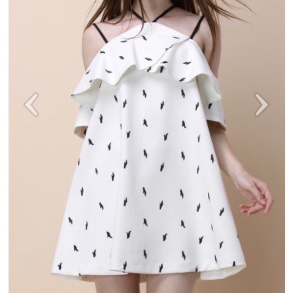 Chicwish cold shoulder white dress